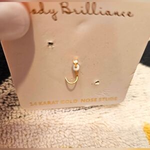 Nose Ring - Stud 14k Yellow Gold